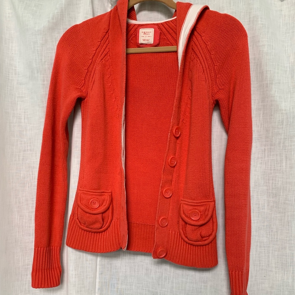 Old Navy Orange Cardigan